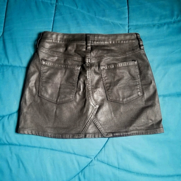 Denim Faux Leather Skirt by American Eagle. - Picture 3 of 3